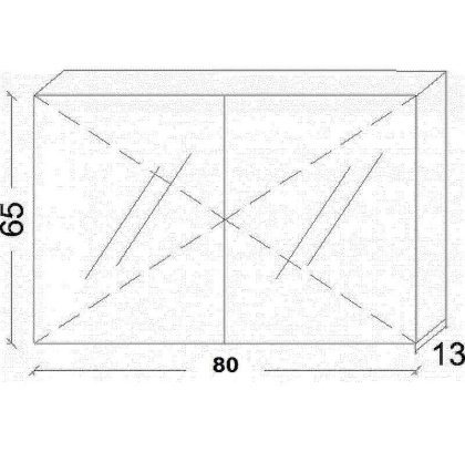 Зеркальный шкаф Vallessi 80 зебрано с подстветкой 547-Z Boheme