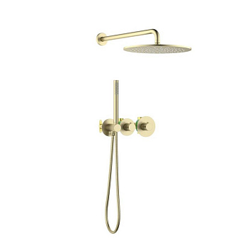 Душевая система Timo Saona SX-2359/17SM скрытого монтажа, термостат, золото матовое