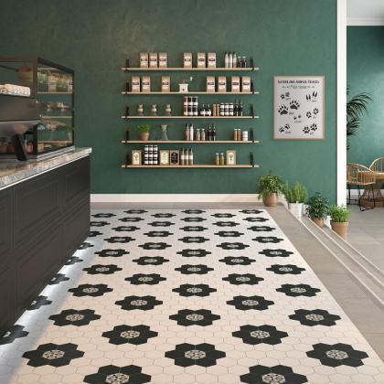 Декор 8 VT\A291\SG1010 Кальсада Черный/Белый/Серый (12см*10,4см*7мм) (45шт/0,561м2) Шестиугольник, шт Декор 8 VT\A291\SG1010 Кальсада Черный/Белый/Серый (12см*10,4см*7мм) (45шт/0,561м2) Шестиугольник, шт