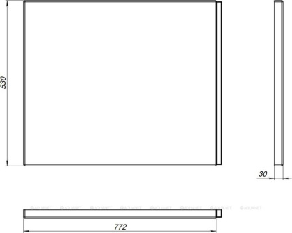 Боковой экран Aquanet Nio 75