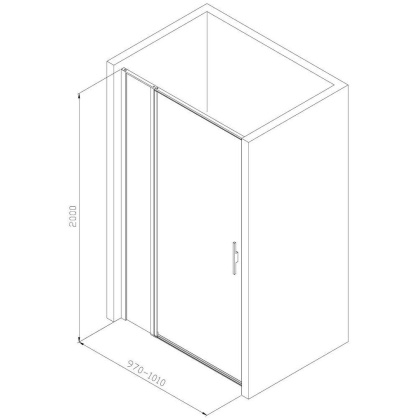 Душевая дверь Allen Brau Priority 100 3.31004.00 хром