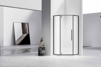 Душевой уголок Slim-N VSP-4SN900CLB, 900*900, черный, стекло прозрачное Душевой уголок Slim-N VSP-4SN900CLB, 900*900, черный, стекло прозрачное