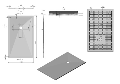 Поддон для душа из искусственного камня VST-4SR9015W, 1500*900*30, белый матовый Поддон для душа из искусственного камня VST-4SR9015W, 1500*900*30, белый матовый