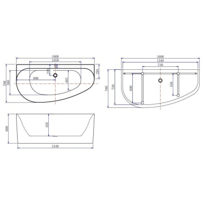 Акриловая ванна Allen Brau Priority 1600x780 2.31005.21B/AM антрацит/белый матовый, шт Акриловая ванна Allen Brau Priority 1600x780 2.31005.21B/AM антрацит/белый матовый, шт