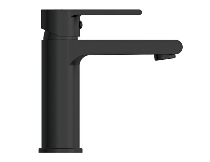 Смеситель для раковины BRASKO BLACK однорычажный черный клик клак