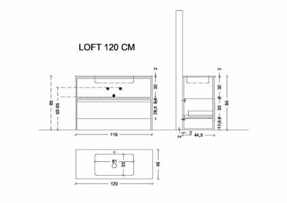Ящик под консоль LOFT 120 light wood, 1 полка 894-120-L Boheme Ящик под консоль LOFT 120 light wood, 1 полка 894-120-L Boheme