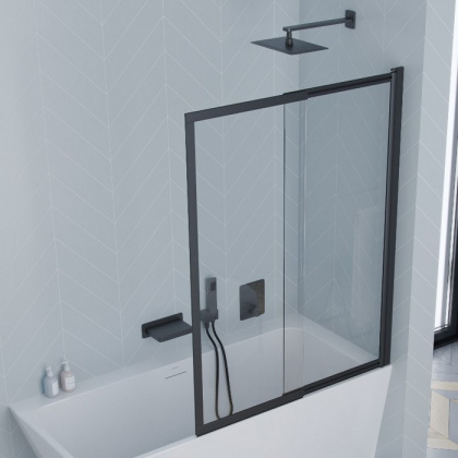 Термостатическая душевая система скрытого монтажа EXCELLENT Krotos AREX.SET.8046BL (черный мат)