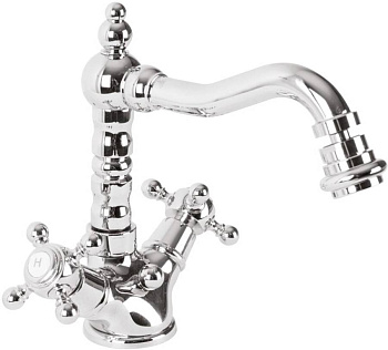 GOLF-BS2-03/24 Смеситель на биде c донным клапаном Исполнение: Золото 24 карат, Ручки: Золото 24 карат 