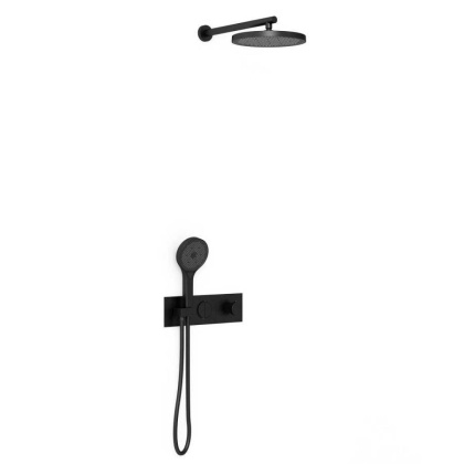 Душевой комплект VSFW-422T2MB встраиваемый, термостатический, 2 режима, черный