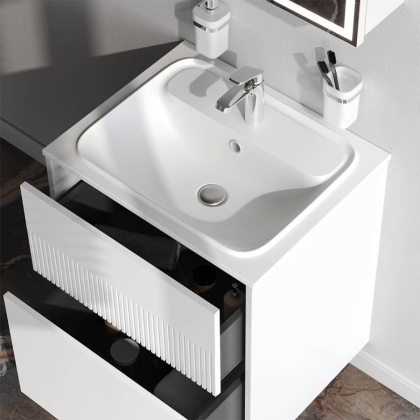 База под раковину с 2 ящиками, 68,5х60,2х48,9 см, белая, M8FFUX0602WM