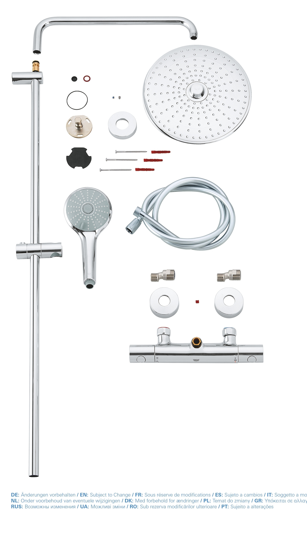 Душевая система с термостатом для настенного монтажа, GROHE Euphoria 260, хром, (27296002)