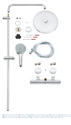 Душевая система с термостатом для настенного монтажа, GROHE Euphoria 260, хром, (27296002)