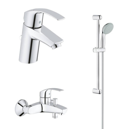 Комплект смесителей с душем Grohe Eurosmart 124446 хром