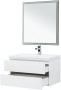 Мебель для ванной Aquanet Беркли 80 белый/дуб рошелье (зеркало дуб рошелье)
