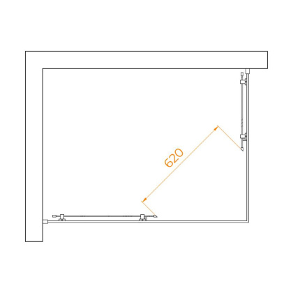 Душевой уголок  90*120*195 RGW PA-040 Прямоуг./Хром/Матовое/6 мм (Easy)