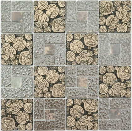 Мозаика S-846 стекло полимер (72*72*8) 295*295