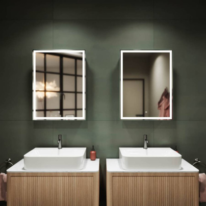 Зеркальный шкаф для ванной комнаты SANCOS  Diva  600х150х800, с подсветкой, арт.DI600 Зеркальный шкаф для ванной комнаты SANCOS  Diva  600х150х800, с подсветкой, арт.DI600