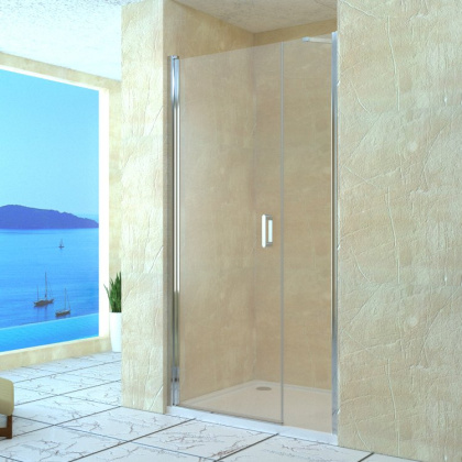 Душевая дверь RGW LE-08, 06120812-11, 120 х 195 см распашная, стекло прозрачное, хром