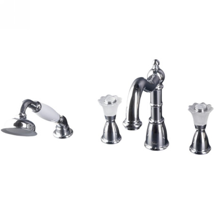 Смеситель врезной на 4 отв., Camelia хром_Комплект