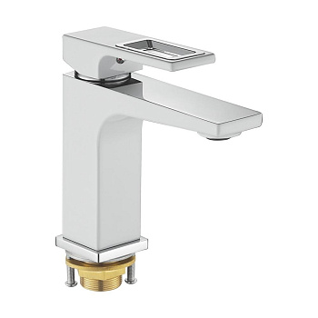 Смеситель для раковины латунь, белый S9001F