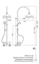 FIRST-CD-30-02-M Душевая колонна со смесителем, верхним (30 см) и ручным душем Исполнение: бронза, Ручки: Металл 