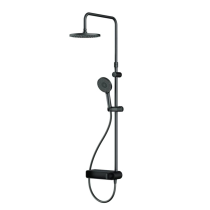 F0785A622 X-Joy, душ.система: Смеситель-полка д/душа, душ.штанга, верхн. душ 220мм, ручн душ, черн.
