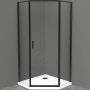 Душевой уголок BelBagno UNO-195-P-1-100-C-NERO