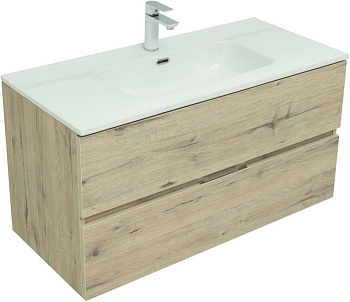 Тумба под раковину Aquanet Алвита New 100 2 ящика, дуб веллингтон белый Тумба под раковину Aquanet Алвита New 100 2 ящика, дуб веллингтон белый