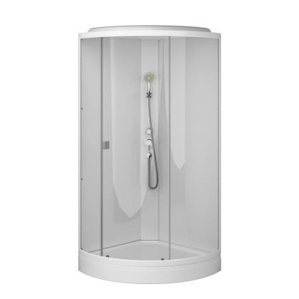 Душевая кабина Am.Pm, 90х90, стекло прозрачное, профиль Белый