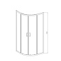 Душевой уголок Alpha VSQ-3AL900CLB, 900*900, черный, стекло прозрачное