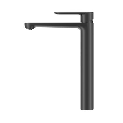 STYLUS-LC-NOP-W0 Смеситель для накладной раковины однорычажный, без донного клапана, черный матовый