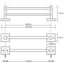 Двойной держатель полотенца 655мм