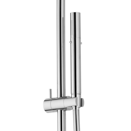 ECO-CVD-01 Душевая стойка со смесителем для ванны, верхний душ диаметр 25,5 см, ручной душ двухфункциональный, хром