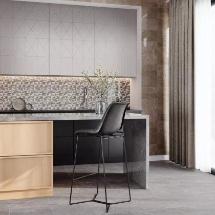 Декор OS\A308\SG1609N Каприччо серый,коричневый 40,2см*40,2см*8мм (1уп/4шт/)матовый, шт