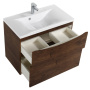 Тумба с раковиной подвесная BelBagno MARINO-H60 80 Rovere Nature, раковина белая Тумба с раковиной подвесная BelBagno MARINO-H60 80 Rovere Nature, раковина белая