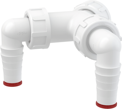 Колено с двумя штуцерами G1"/17–23