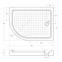 Акриловый поддон CEZARES TRAY-A-RH-100/80-550-15-W-R Акриловый поддон CEZARES TRAY-A-RH-100/80-550-15-W-R