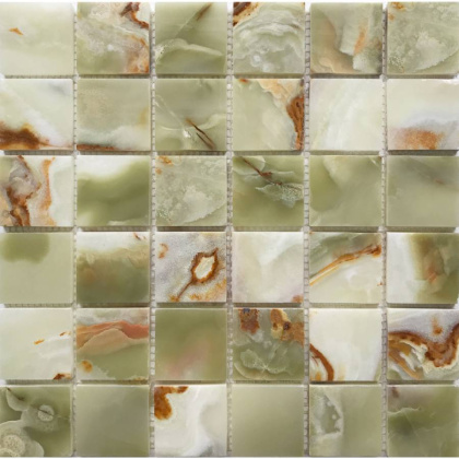 Мозаика, нат. мрамор, GREEN ONYX 48х48, Classic Мозаика, нат. мрамор, GREEN ONYX 48х48, Classic