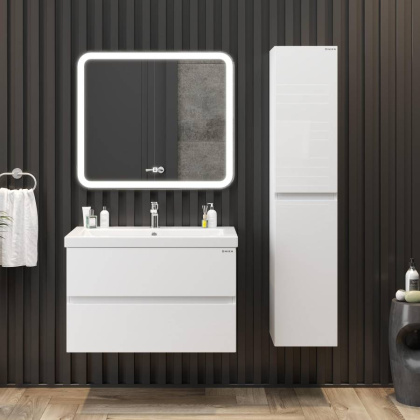 Тумба Onika Эвада 80 подвесная, белая (ум. Миранда 80/ Como-80)