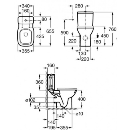 Бачок для унитаза Roca Debba 34199100Y