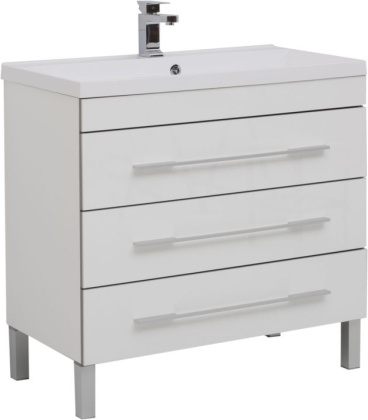 Тумба под раковину Aquanet Верона 90 белый (напольная 3 ящика) Тумба под раковину Aquanet Верона 90 белый (напольная 3 ящика)