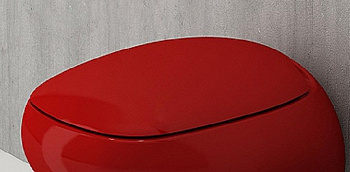 Сиденье с крышкой Fenice, дюропласт, плав.опускание, красный A0327-019, шт