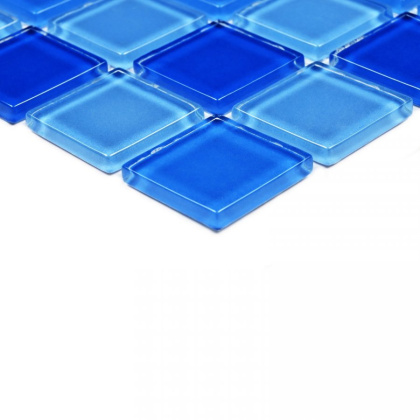 Мозаика стеклянная Blue wave-1 (чип 4*25*25) 300*300(22шт.-1.98м2), м2