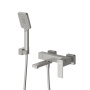 SLIDER-VD-01 Смеситель для ванны и душа однорычажный в комплекте с ручным душем, шлангом и держателем, хром