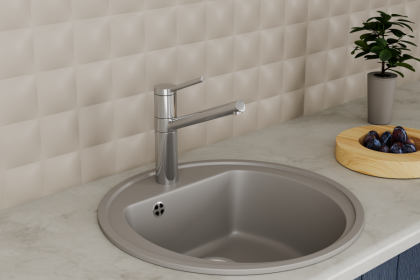 Смеситель для кухонной мойки с поворотным изливом RUSH (MS9035-34)  Смеситель для кухонной мойки с поворотным изливом RUSH (MS9035-34)