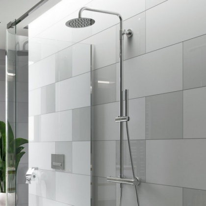 Термостатическая душевая система наружного монтажа EXCELLENT Rain Termo Round ARAC.SY.107CR (хром)