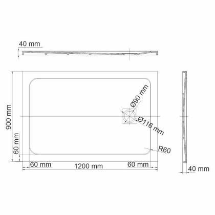 Neime 19T07 Душевой поддон Wasserkraft Neime 19T07 Душевой поддон Wasserkraft