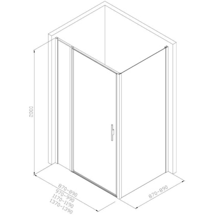 Душевой уголок Allen Brau Priority 140x90 3.31035.BA + 3.31044.BA серебро браш Душевой уголок Allen Brau Priority 140x90 3.31035.BA + 3.31044.BA серебро браш