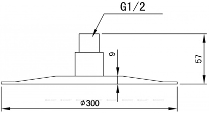 Верхний душ Aquanet Steel Round AF210-84R-S