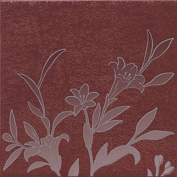 Декор Барберино 5 бордо глянцевый 20x20x0,69 Декор Барберино 5 бордо глянцевый 20x20x0,69